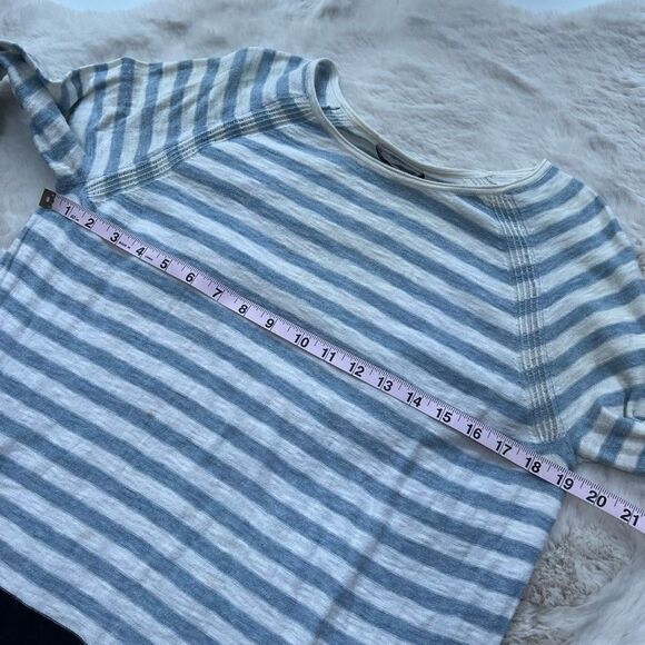 Vince Cotton Striped Sweater Lightweight Blue White Coastal Nautical size S - Picture 9 of 10